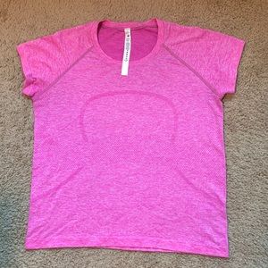 Pink Lululemon Swiftly 2.0 Race Length Top